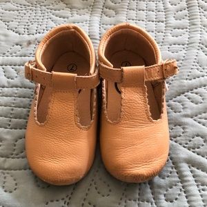 Little Love Bug Nude Leather Mary-Janes US 7